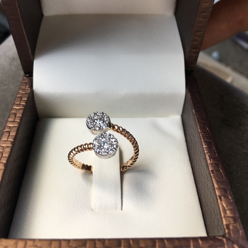 14k rose gold diamond ring